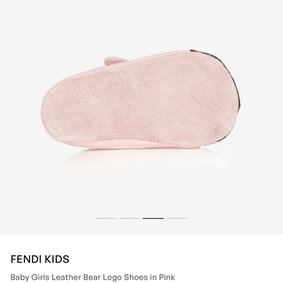 Fendi Baby Pink Bear Logo Baby Shoes - Picture 3 of 11